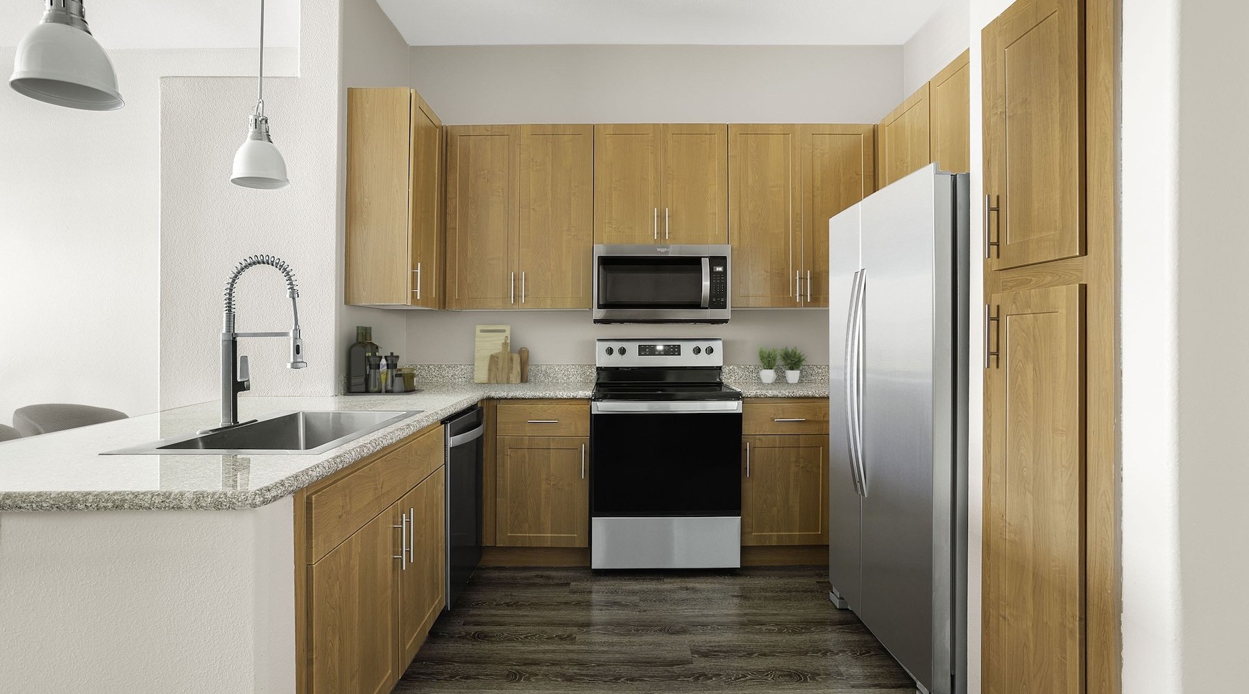 The essence of exceptional living a kitchen with wooden cabinets