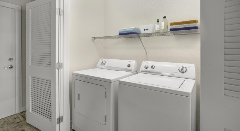 We've got your laundry sorted a washer and a dryer