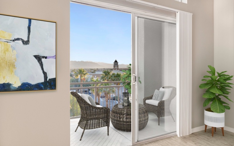 balcony with views
