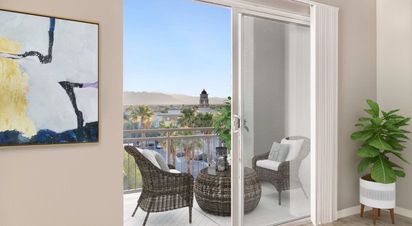 Spacious balconies balcony with views