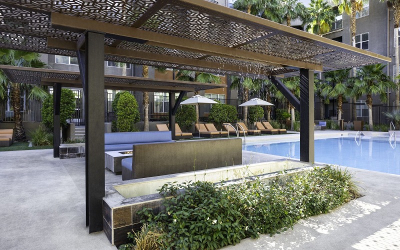 Pool side cabanas
